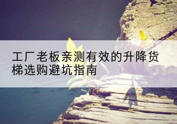 五常升降货梯怎么选-工厂老板亲测有效的升降货梯选购避坑指南